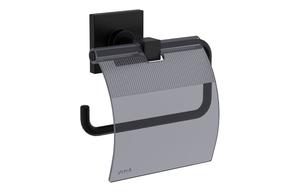 VitrA Root Toilet Roll Holder w/Cover - Matt Black